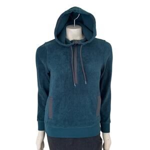 TOAD&CO Cashmoore 1/2 Zip Fleece Hoodie in Teal Green  RARE to find  SZ S